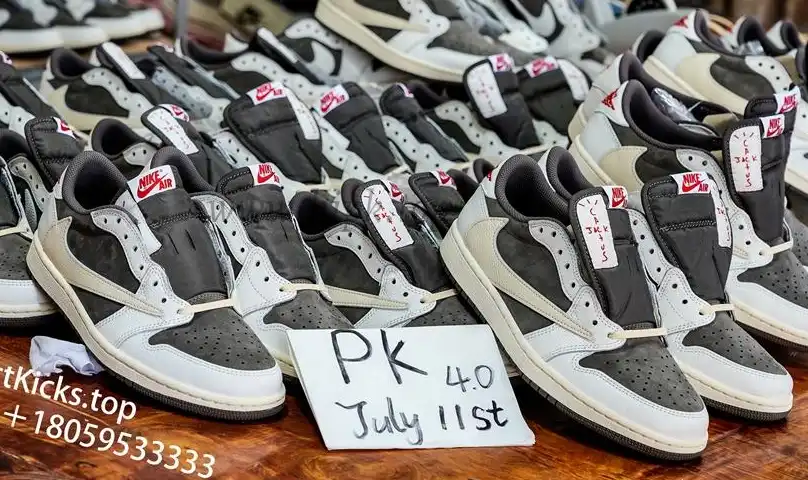 PK 4.0 Jordan 1 Retro Low OG SP Travis Scott Reverse Mocha RETAIL MATERIALS READY TO SHIP