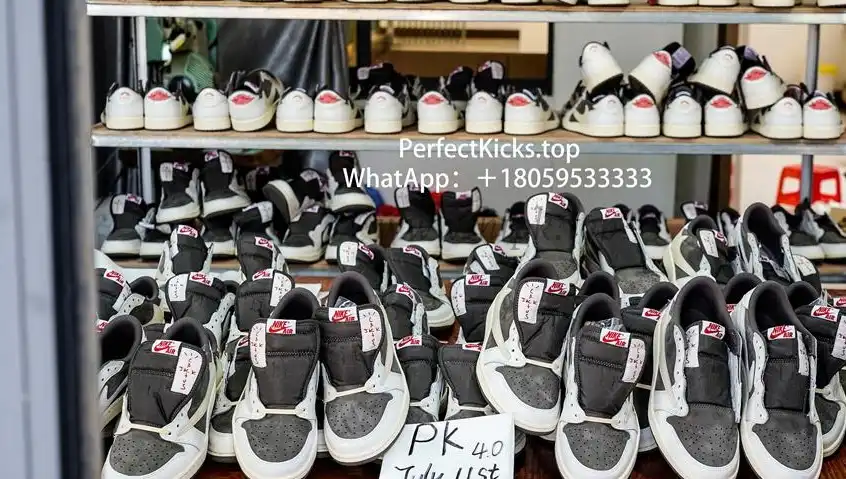 PK 4.0 Jordan 1 Retro Low OG SP Travis Scott Reverse Mocha RETAIL MATERIALS READY TO SHIP