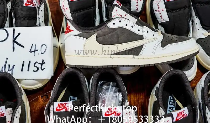 PK 4.0 Jordan 1 Retro Low OG SP Travis Scott Reverse Mocha RETAIL MATERIALS READY TO SHIP