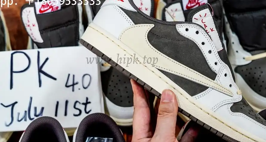 PK 4.0 Jordan 1 Retro Low OG SP Travis Scott Reverse Mocha RETAIL MATERIALS READY TO SHIP