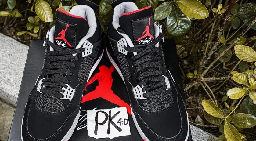 PK GOD Jordan 4 Retro Bred RETAIL MATERIALS READY TO SHIP