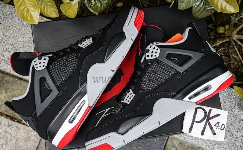 PK GOD Jordan 4 Retro Bred RETAIL MATERIALS READY TO SHIP