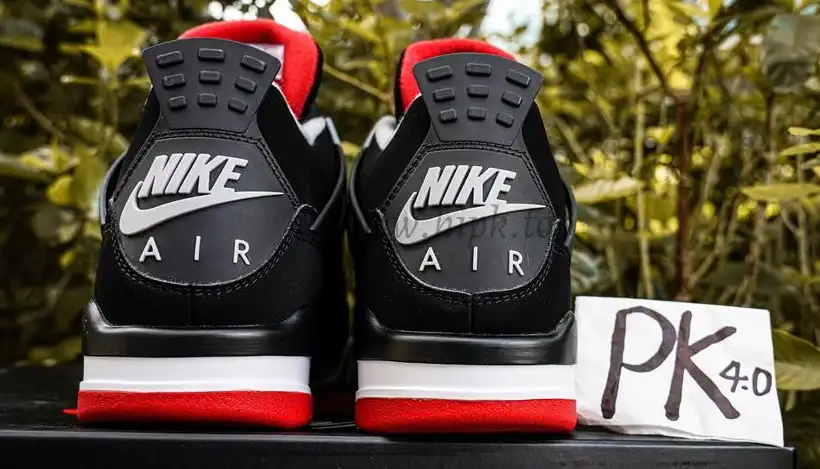 PK GOD Jordan 4 Retro Bred RETAIL MATERIALS READY TO SHIP