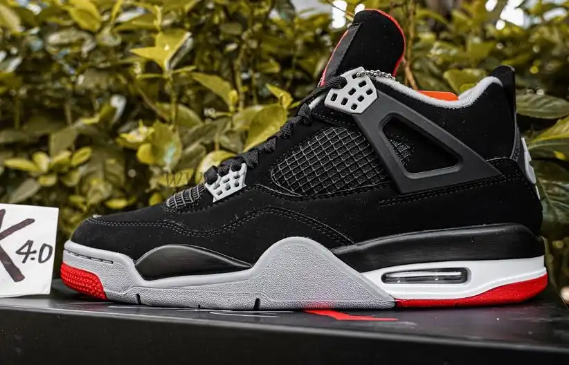 PK GOD Jordan 4 Retro Bred RETAIL MATERIALS READY TO SHIP