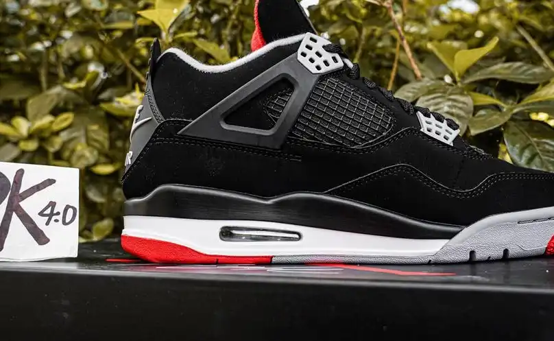 PK GOD Jordan 4 Retro Bred RETAIL MATERIALS READY TO SHIP