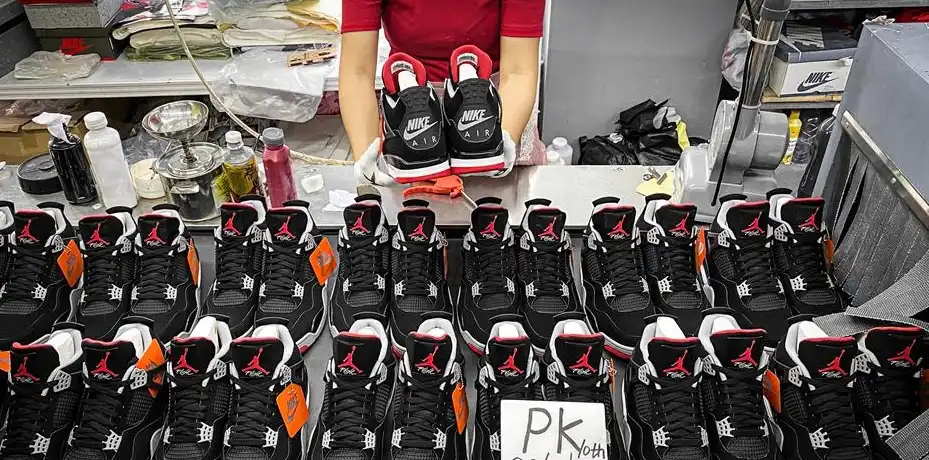 PK GOD Jordan 4 Retro Bred RETAIL MATERIALS READY TO SHIP