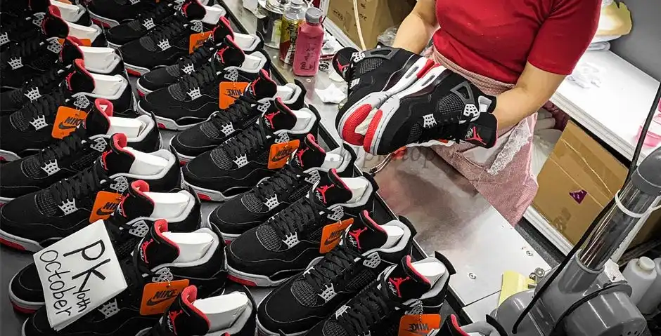 PK GOD Jordan 4 Retro Bred RETAIL MATERIALS READY TO SHIP