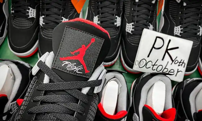 PK GOD Jordan 4 Retro Bred RETAIL MATERIALS READY TO SHIP