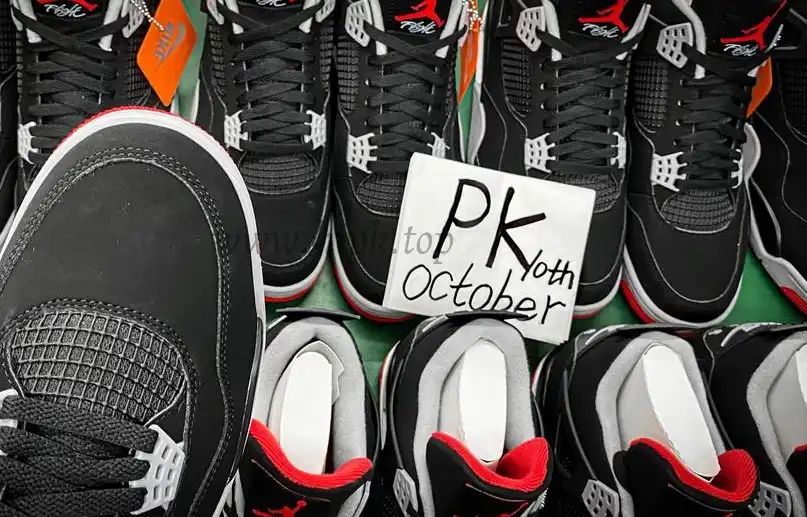 PK GOD Jordan 4 Retro Bred RETAIL MATERIALS READY TO SHIP