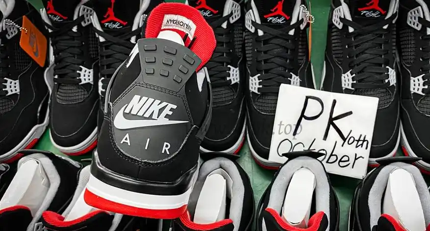 PK GOD Jordan 4 Retro Bred RETAIL MATERIALS READY TO SHIP