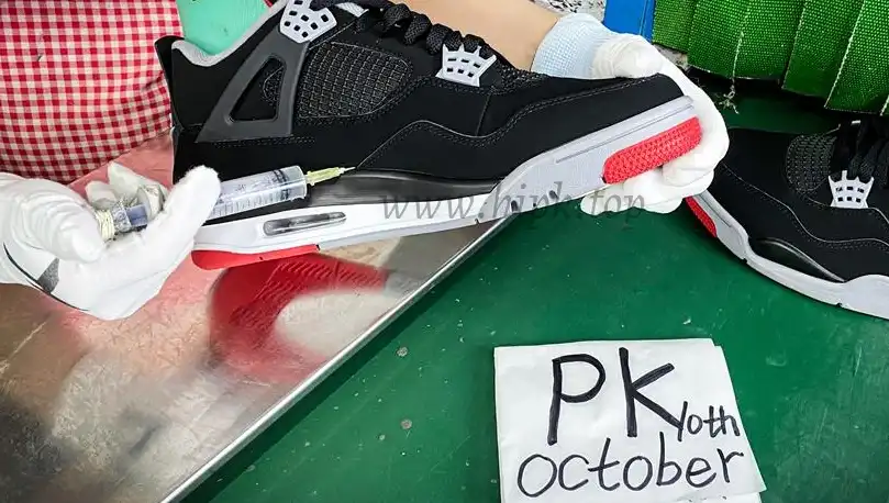 PK GOD Jordan 4 Retro Bred RETAIL MATERIALS READY TO SHIP