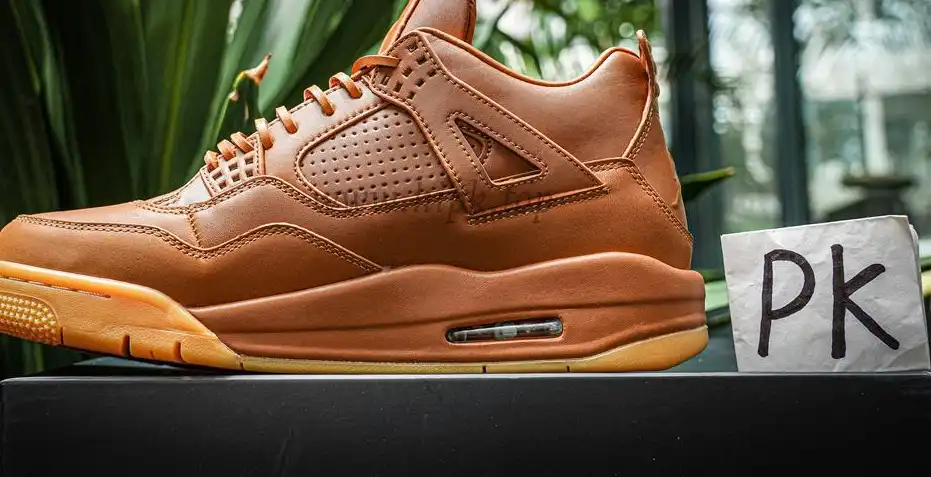 PK GOD Jordan 4 Retro Ginger Wheat RETAIL MATERIALS READY TO SHIP