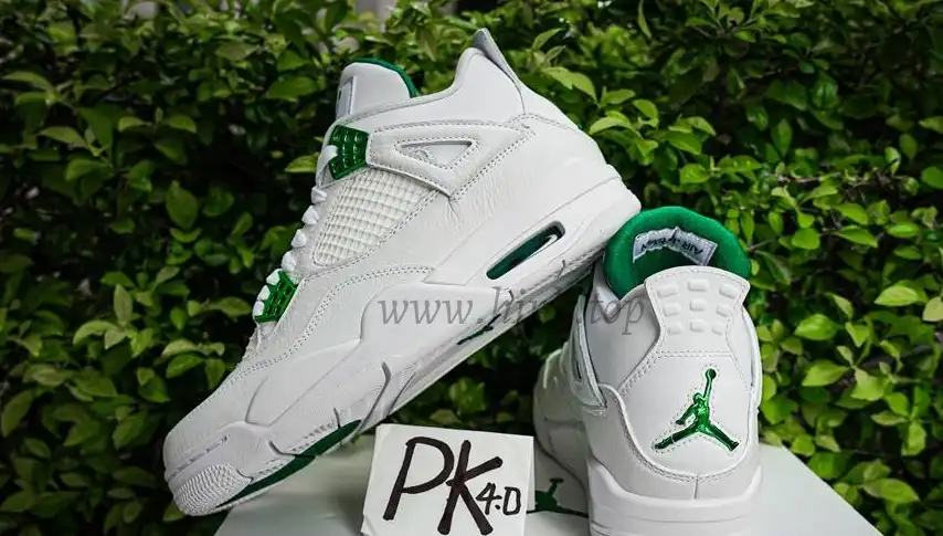 PK GOD Jordan 4 Retro Metallic Green RETAIL MATERIALS READY TO SHIP