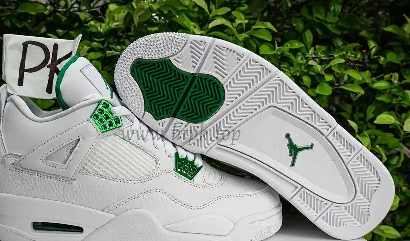 PK GOD Jordan 4 Retro Metallic Green RETAIL MATERIALS READY TO SHIP