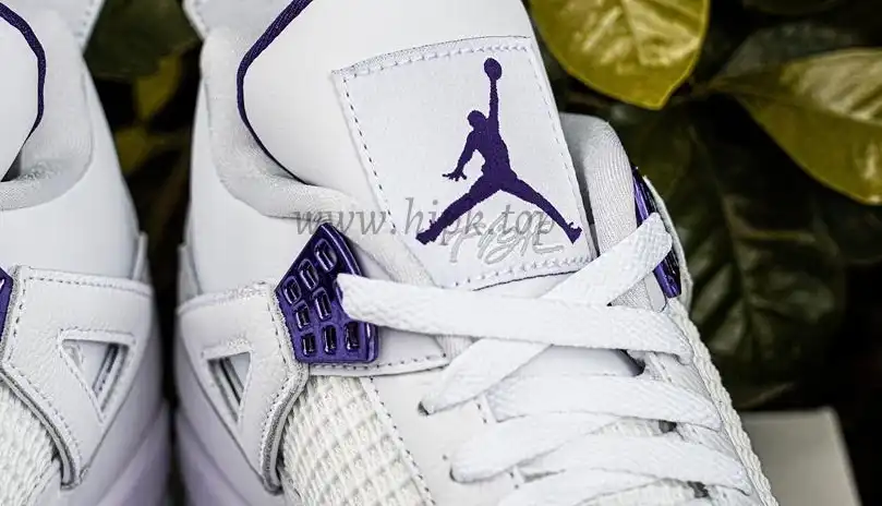 PK GOD Jordan 4 Retro Metallic Purple RETAIL MATERIALS READY TO SHIP