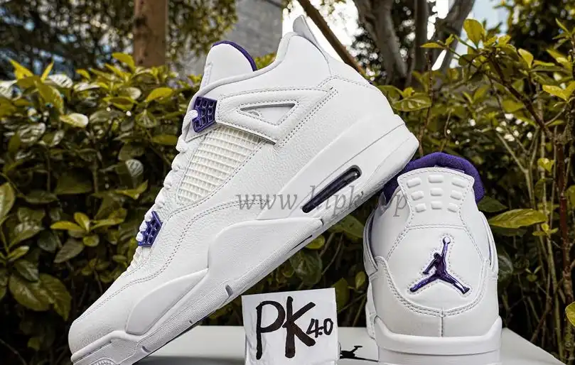 PK GOD Jordan 4 Retro Metallic Purple RETAIL MATERIALS READY TO SHIP