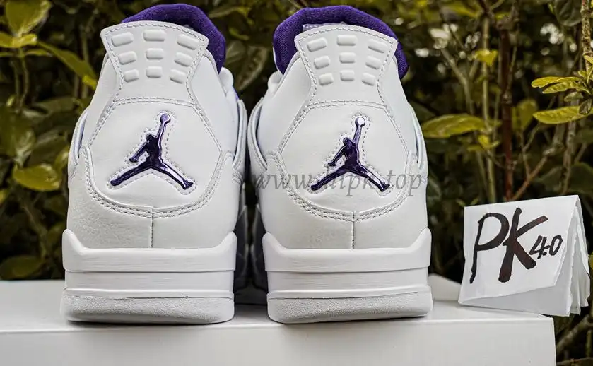 PK GOD Jordan 4 Retro Metallic Purple RETAIL MATERIALS READY TO SHIP