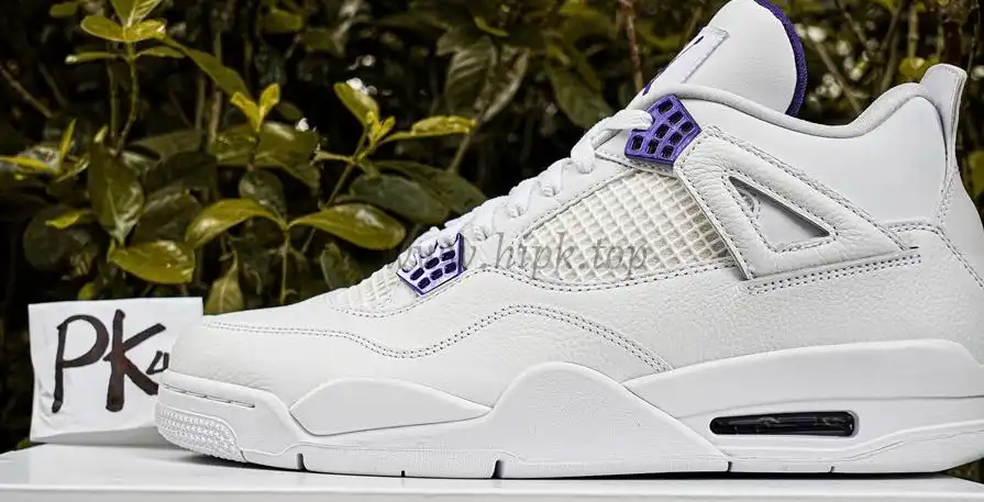 PK GOD Jordan 4 Retro Metallic Purple RETAIL MATERIALS READY TO SHIP