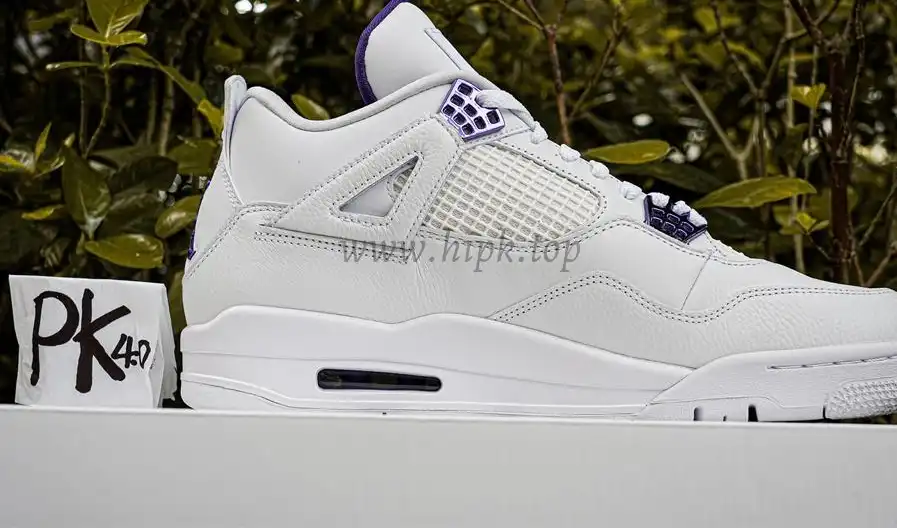 PK GOD Jordan 4 Retro Metallic Purple RETAIL MATERIALS READY TO SHIP