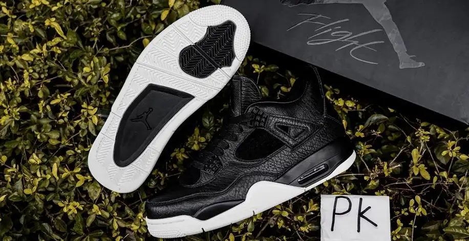 PK GOD Jordan 4 Retro Pony Hair Black RETAIL MATERIALS READY TO SHIP