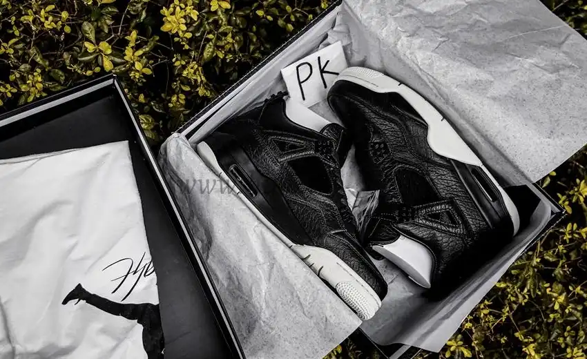 PK GOD Jordan 4 Retro Pony Hair Black RETAIL MATERIALS READY TO SHIP