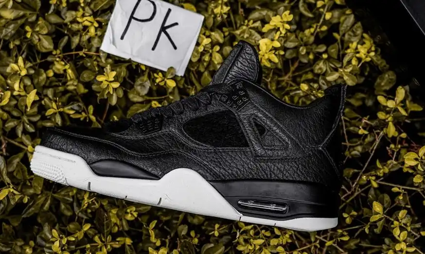 PK GOD Jordan 4 Retro Pony Hair Black RETAIL MATERIALS READY TO SHIP