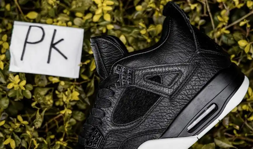 PK GOD Jordan 4 Retro Pony Hair Black RETAIL MATERIALS READY TO SHIP