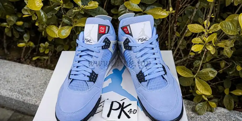 PK GOD Jordan 4 Retro University Blue RETAIL MATERIALS READY TO SHIP