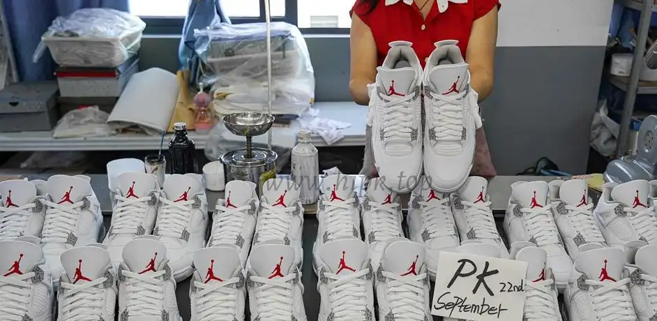 PK GOD Jordan 4 Retro White Oreo RETAIL MATERIALS READY TO SHIP