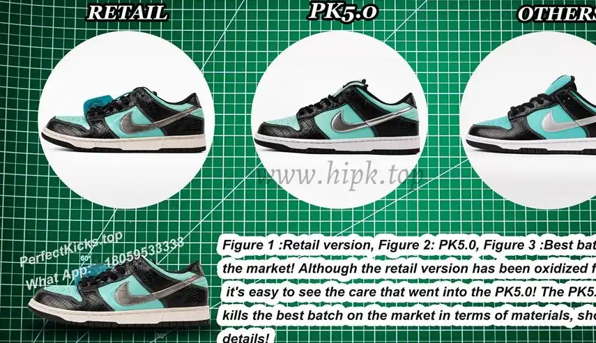 PK5.0 Nike SB Dunk Low Diamond Supply Co Aqua Blue RETAIL MATERIALS READY TO SHIP