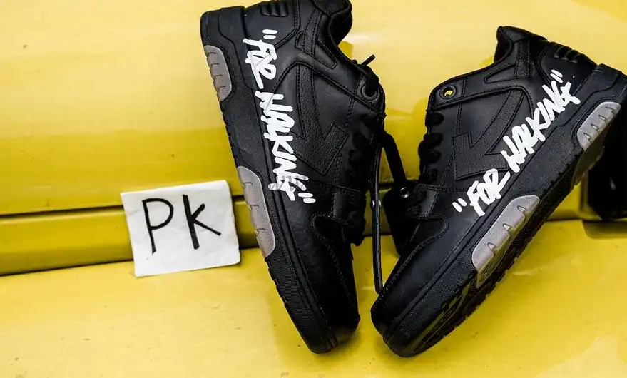 PK GOD OFF-WHITE OOO Low Tops Black White RETAIL MATERIALS READY TO SHIP