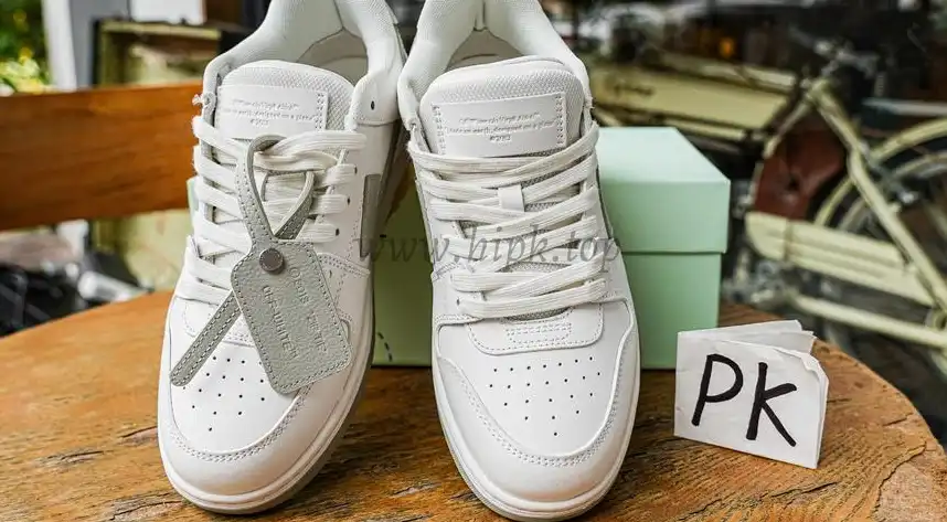 PK GOD OFF-WHITE Out Of Office Low Nude White RETAIL MATERIALS READY TO SHIP