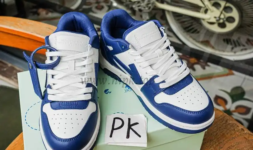 PK GOD OFF-WHITE Out Of Office Low Tops Dark Blue White RETAIL MATERIALS READY TO SHIP