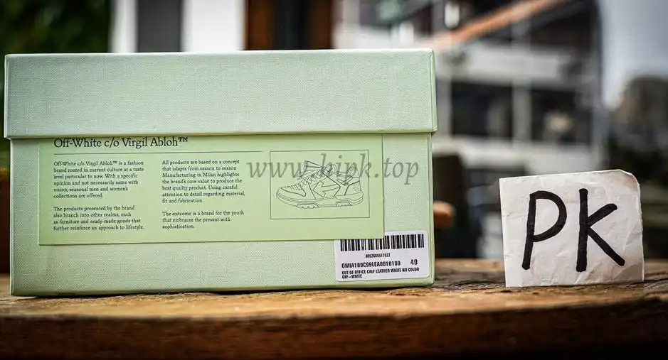 PK GOD OFF-WHITE Out Of Office Low White RETAIL MATERIALS READY TO SHIP