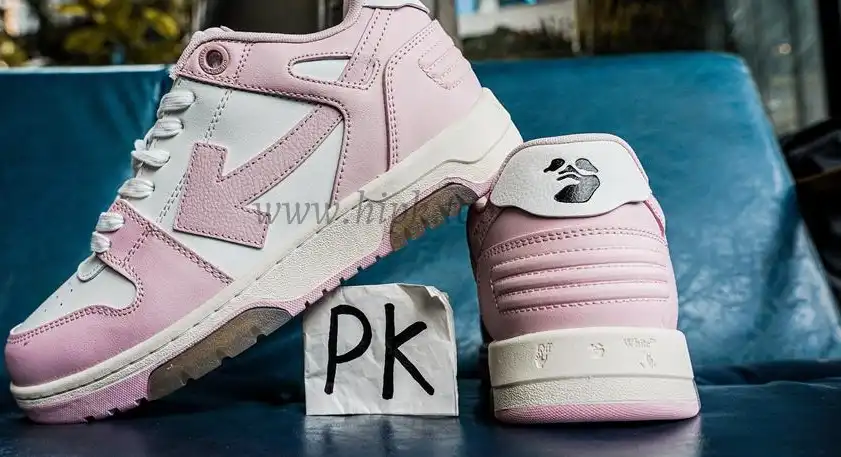 PK GOD OFF-WHITE Out Of Office OOO Low Tops Pink RETAIL MATERIALS READY TO SHIP