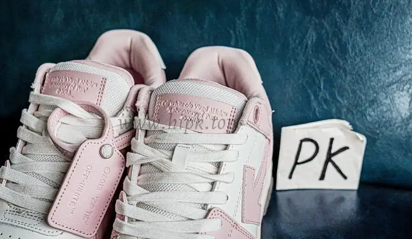 PK GOD OFF-WHITE Out Of Office OOO Low Tops Pink RETAIL MATERIALS READY TO SHIP