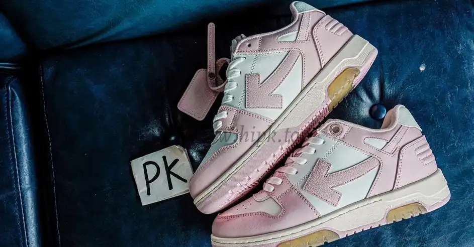 PK GOD OFF-WHITE Out Of Office OOO Low Tops Pink RETAIL MATERIALS READY TO SHIP