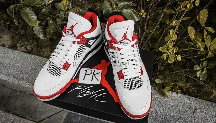 PK God Air Jordan 4 Fire Red retail materials ready to ship