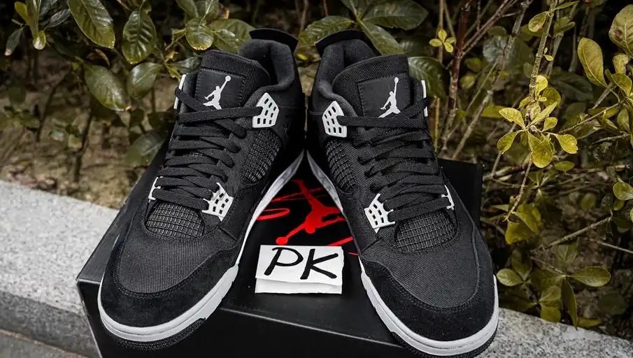 PK GOD Jordan 4 Retro SE Black Canvas RETAIL MATERIALS READY TO SHIP