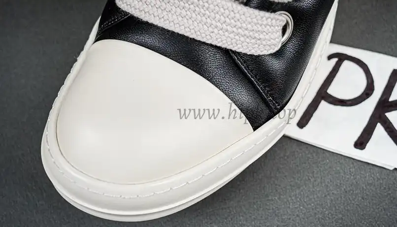 PK GOD Rick Owens Jumbo Lace Padded Sneaks Low Black Milk RETAIL MATERIALS READY TO SHIP