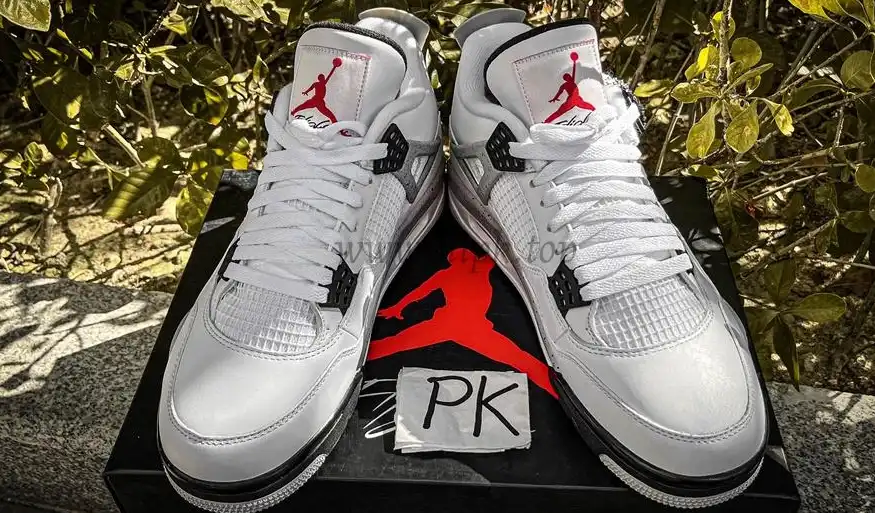 PK GOD Jordan 4 Retro White Cement RETAIL MATERIALS READY TO SHIP