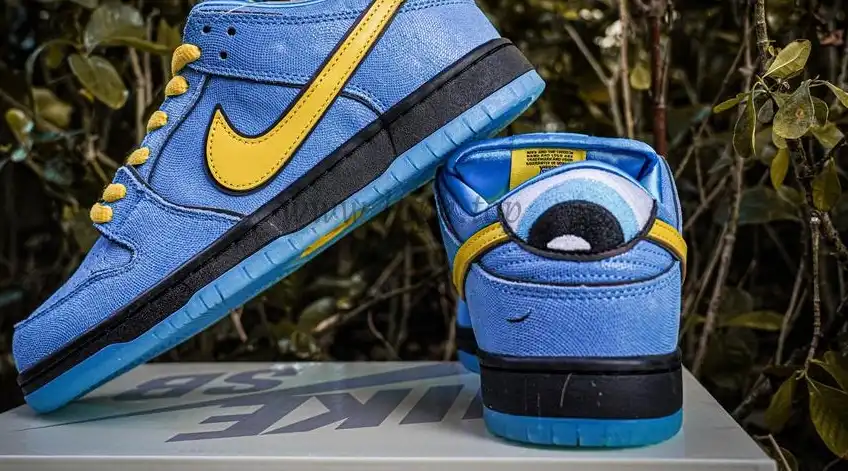 PK GOD The Powerpuff Girls x Nike Dunk SB Low Light Blue RETAIL MATERIALS READY TO SHIP