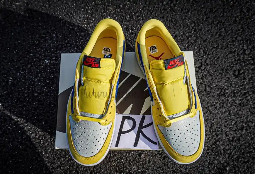 PK 4.0 Travis Scott x Air Jordan 1 Low OG Canary retail materials ready to ship1