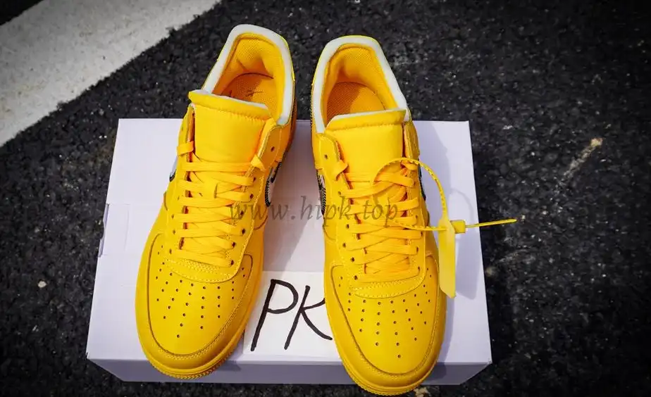 PK 5.0 Nike Air Force 1 Low Off-White University Gold RETAIL MATERIALS READY TO SHIP