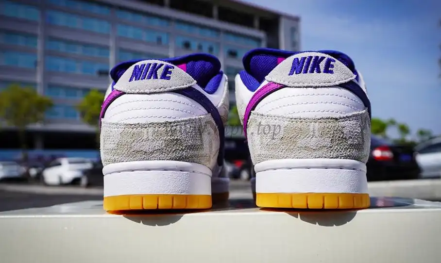 PK God Rayssa Leal x Nike SB Dunk Low Pure Platinum and Vivid Purple retail materials ready to ship