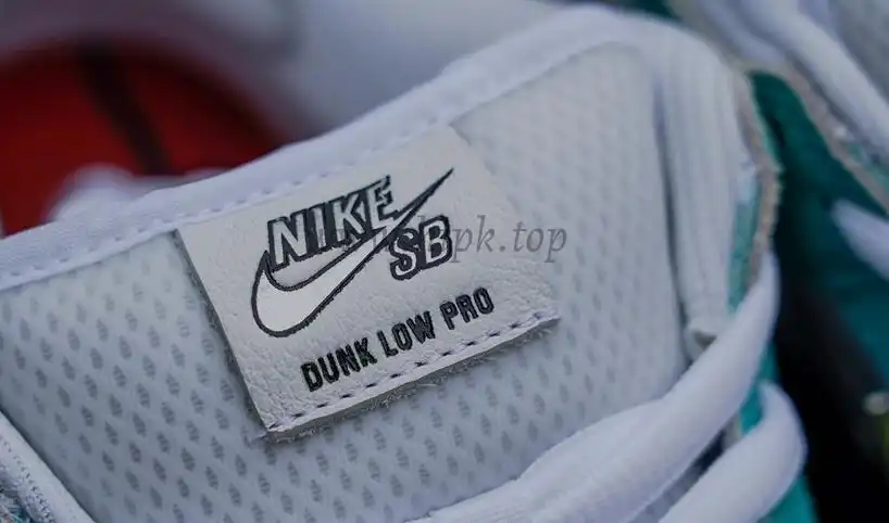 PK GOD APRIL Skateboards X NIKE DUNK SB White and Multi-color RETAIL MATERIALS READY TO SHIP