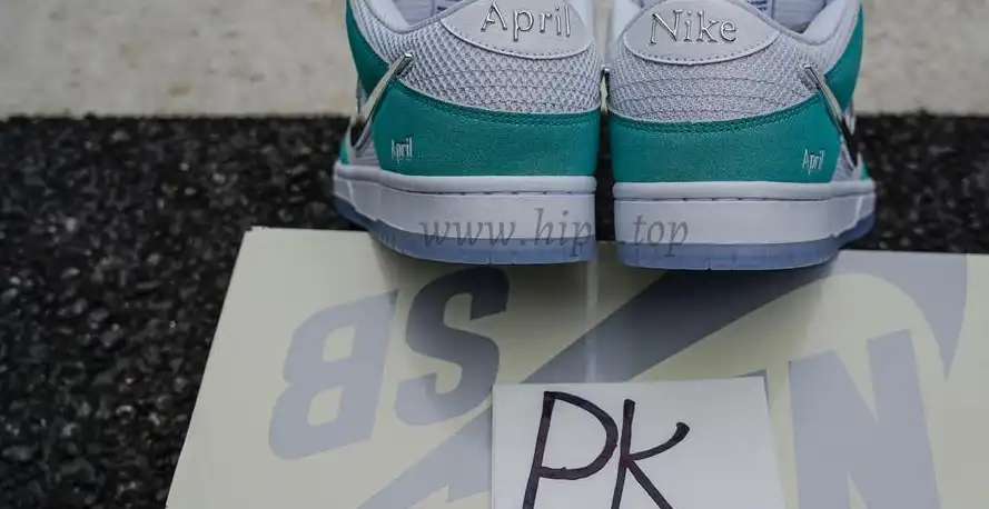 PK GOD APRIL Skateboards X NIKE DUNK SB White and Multi-color RETAIL MATERIALS READY TO SHIP