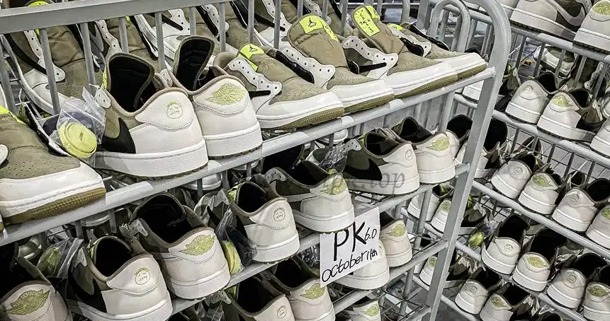 PK 4.0 Jordan 1 Retro Low Golf Travis Scott Neutral Olive RETAIL MATERIALS READY TO SHIP