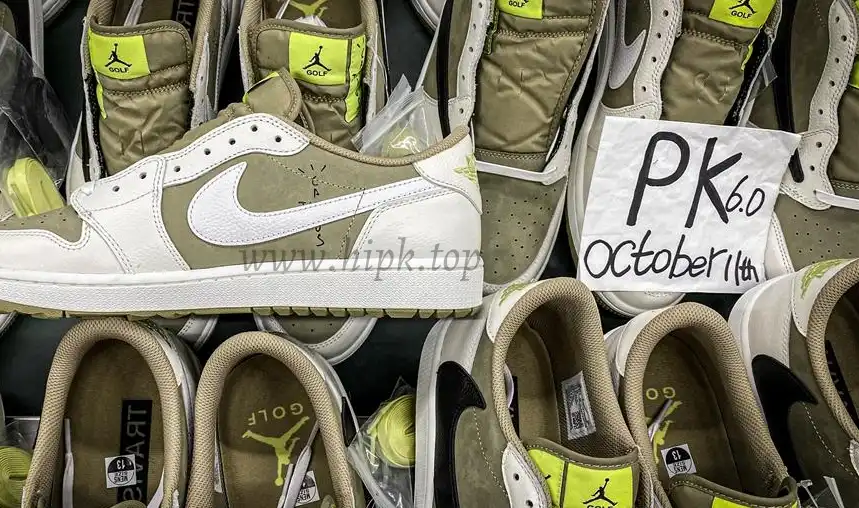 PK 4.0 Jordan 1 Retro Low Golf Travis Scott Neutral Olive RETAIL MATERIALS READY TO SHIP