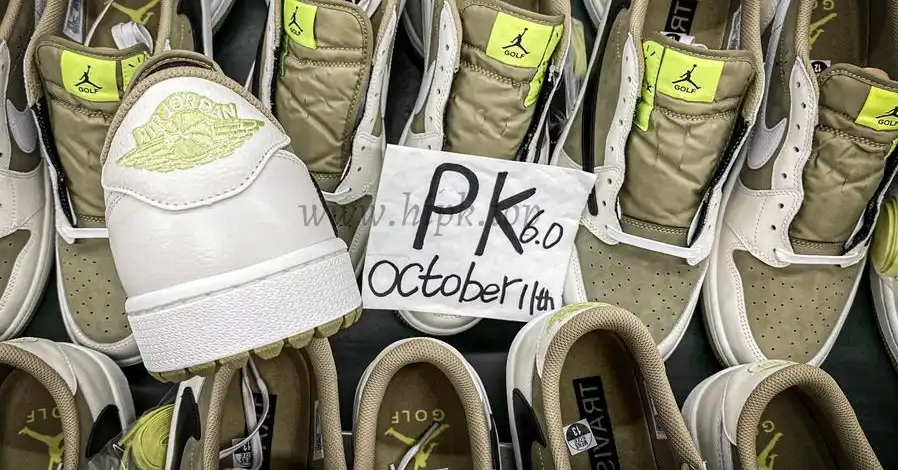 PK 4.0 Jordan 1 Retro Low Golf Travis Scott Neutral Olive RETAIL MATERIALS READY TO SHIP